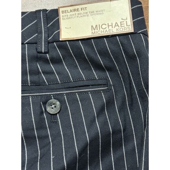 Michael Kors Black/White Pinstripe Dress Pants Woman‎ Sz 16 NWT - Picture 3 of 6